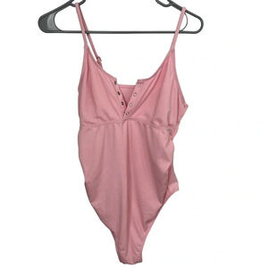 Pink One-Piece Swimsuit M